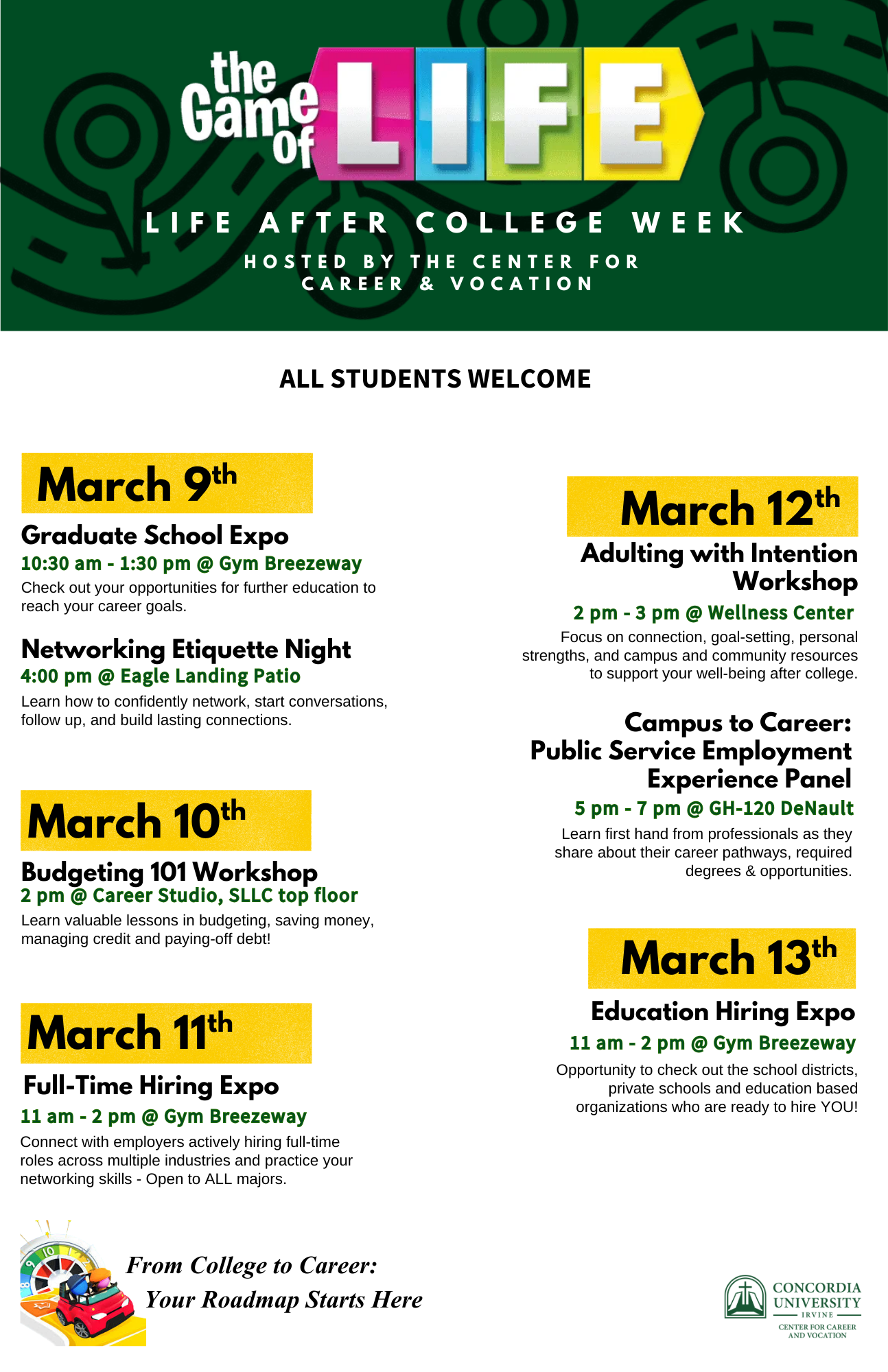 Life After College Week Flyer